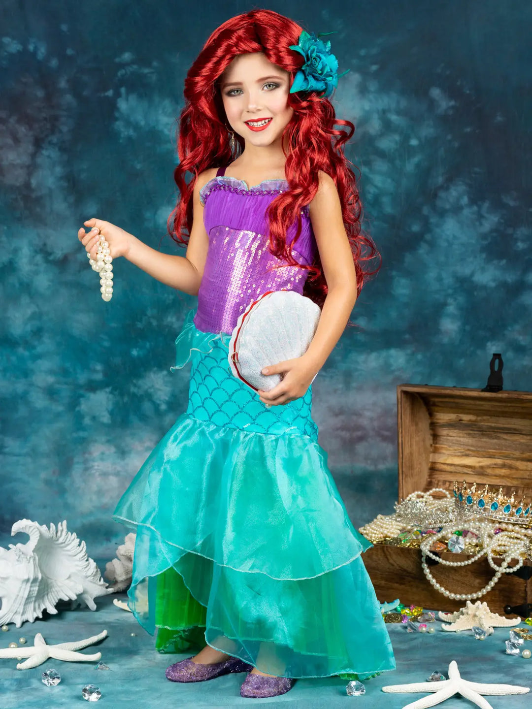 Halloween Costumes | Little Mermaid Ariel Inspired Princess Costume Dress