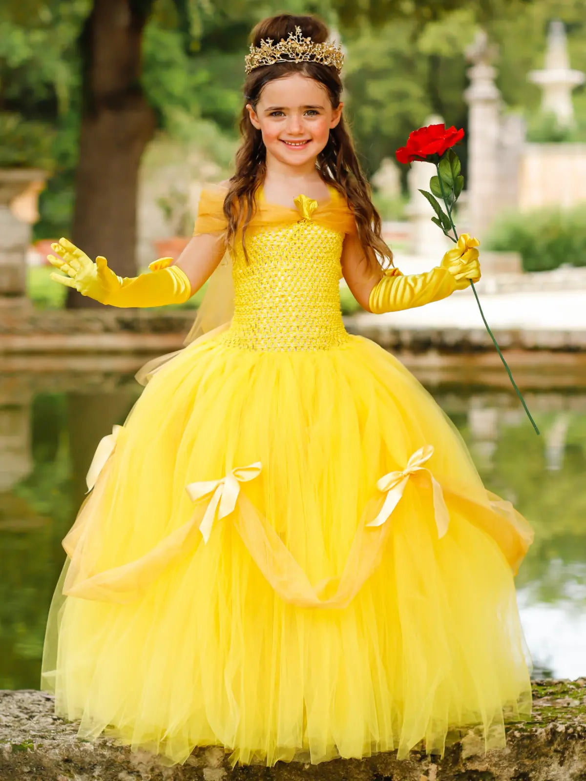 golden princess dress Deluxe Magical Rose Tutu Costume Yellow / 12Y Hawes & Curtis Black BIS_WK222026 a Princess A Size:US 9.5 / UK 8.5
