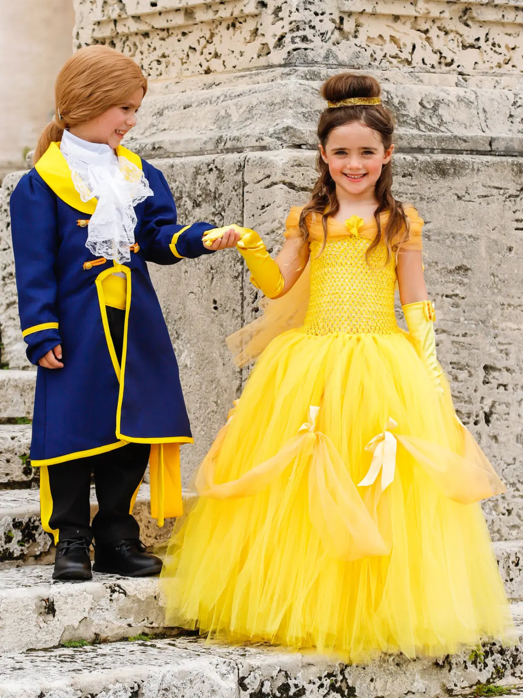 Deluxe Magical Rose Princess Tutu Costume Dress Yellow / 12Y