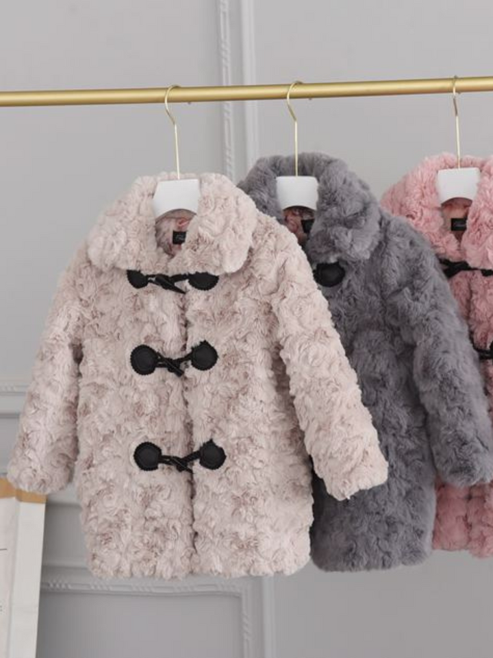 Fuzzy and Fabulous Faux Fur Winter Jacket Mia Belle Girls