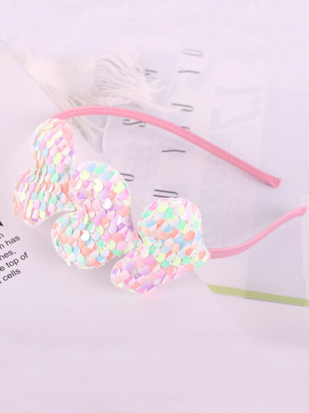 Mia Belle Girls Sequin Hearts Headband | Girls Accessories