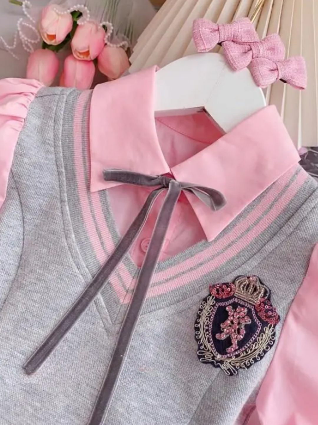Elegant School Uniform Pleated Skirt Set Mia Belle Girls