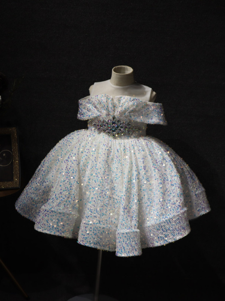 Sparkling Diamond Sequin Special Occasion Dress Mia Belle Girls