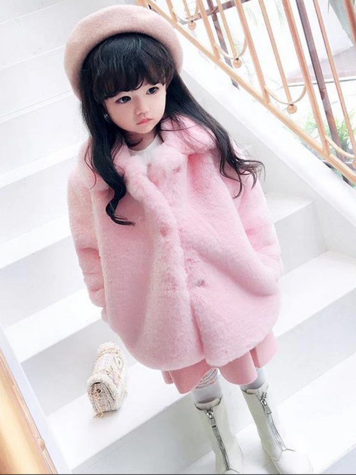 Sprinkle Magic Faux Fur Unicorn Winter Coat Mia Belle Girls