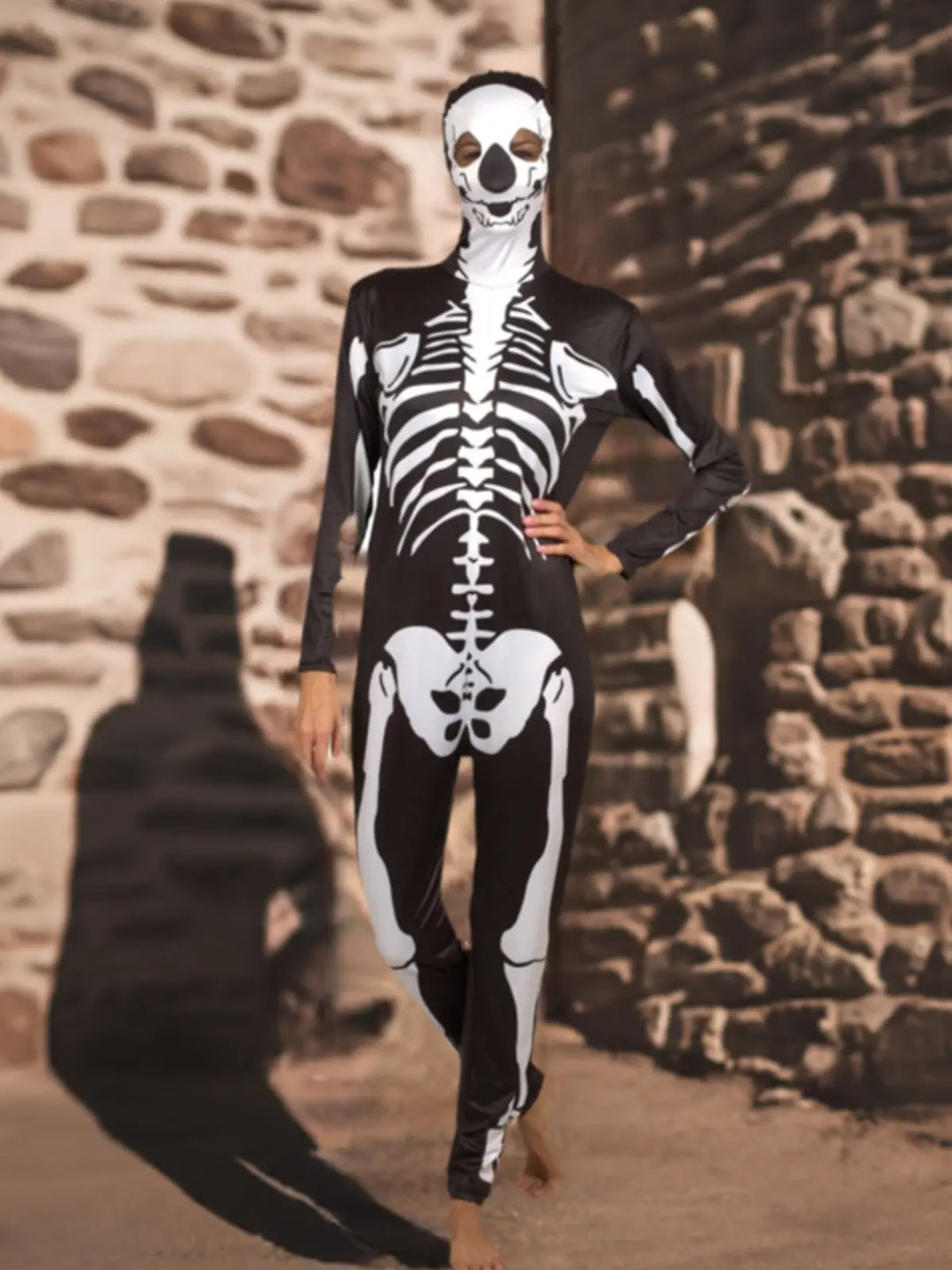 Adult Unisex Skeleton Full Bodysuit Costume Mia Belle Girls