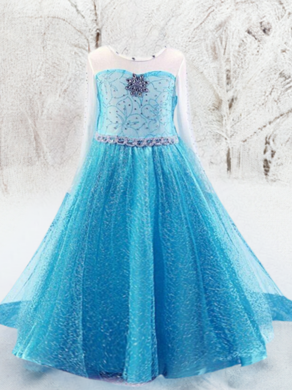 Girls Snow Princess Sparkle Costume Dress Mia Belle Girls