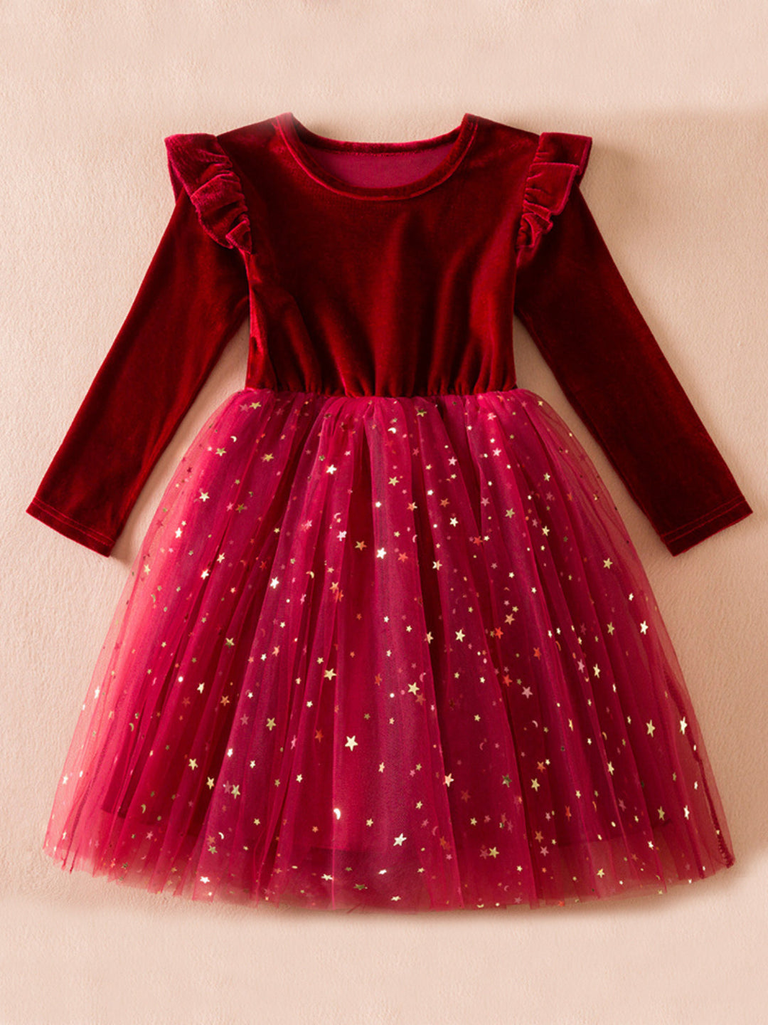Mia Belle Girls Starry Velvet Tutu Dress | Girls Winter Outfits