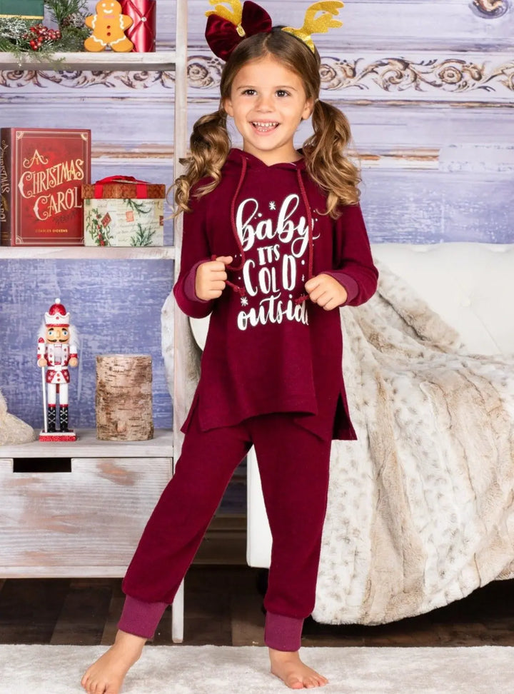 Mommy and Me Outfits | Baby It's Cold Loungewear Set | Mia Belle Girls