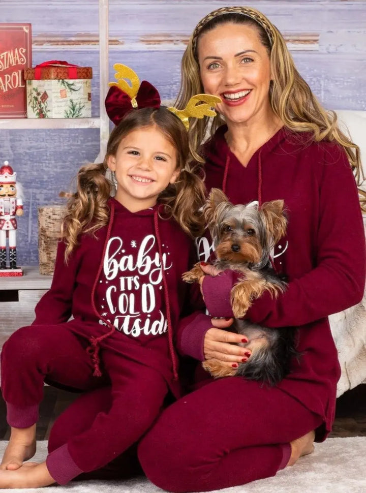 Mommy and Me Outfits | Baby It's Cold Loungewear Set | Mia Belle Girls