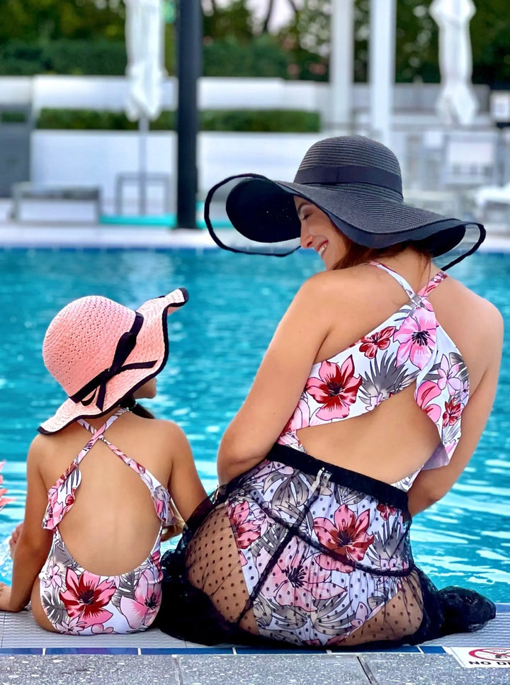 Mommy & Me One Piece Swimsuits| Tropical Swimsuits | Mia Belle Girls