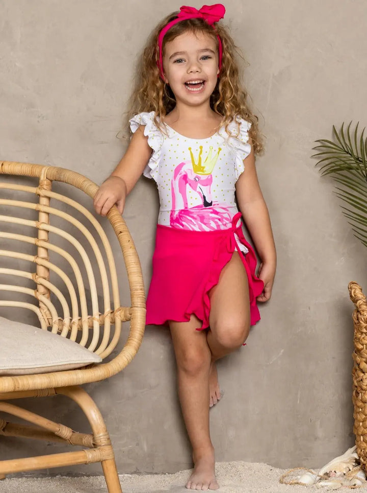 Resort Swim Accessories | Little Girls Swim Sarong & Headband Set