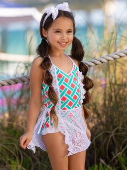 Lace Cover Up and Bow Headband Set