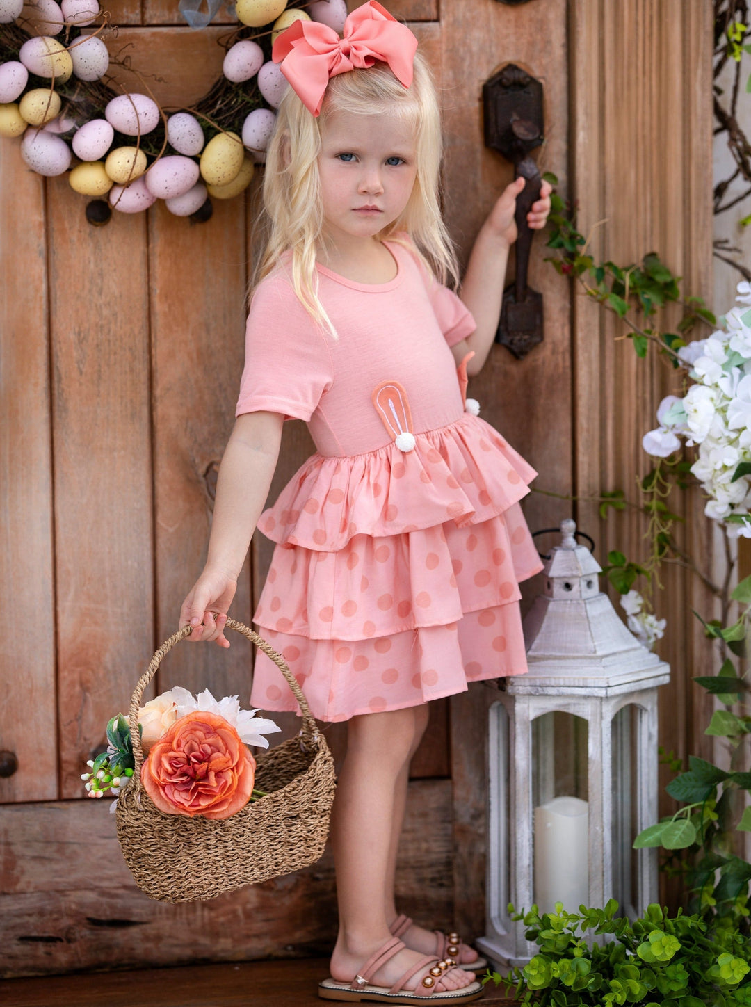 Earresistible Dotted Tiered Easter Dress – Mia Belle Girls