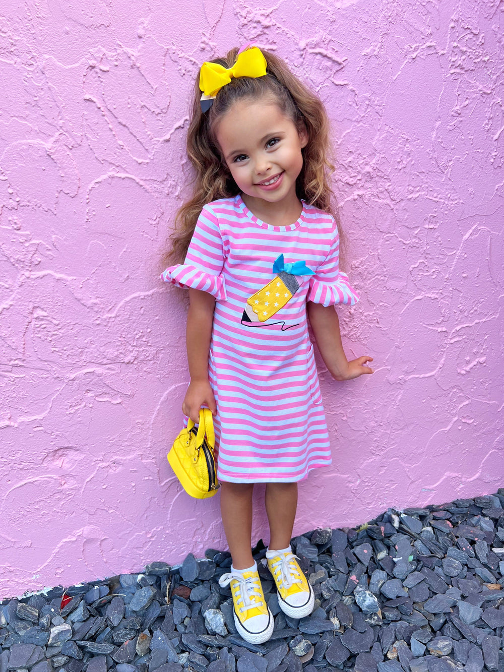 Pencil Me In Striped Pocket Dress Mia Belle Girls