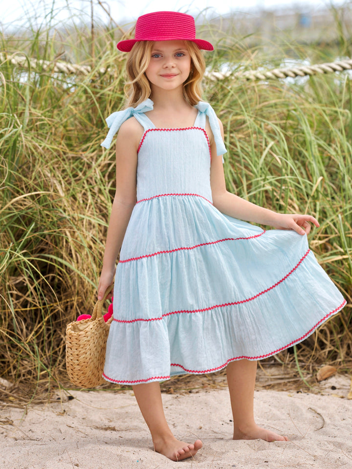 Seaside Breeze Tiered Midi Dress