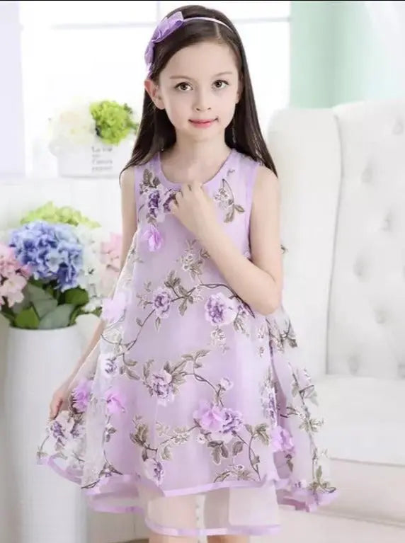 toddler summer dresses Rovga Girls Girls Short Pearl Sleeves Colorful Floral Prints Party Dresses Clothes Green Adorable Outwear 3-4 Years 2 Years (90cm) 85 Toddler Girls Boho Navy Blue