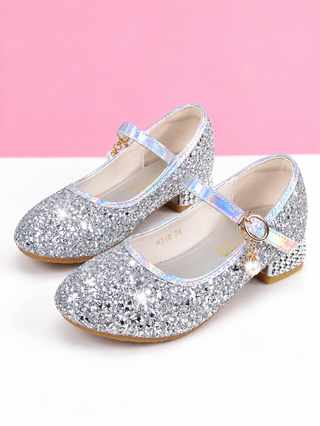 Fairytale Footwear Sequin Mary Jane Heels By Liv and Mia