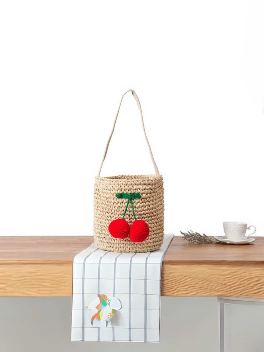 Sweet As Cherry Straw Handbag Mia Belle Girls
