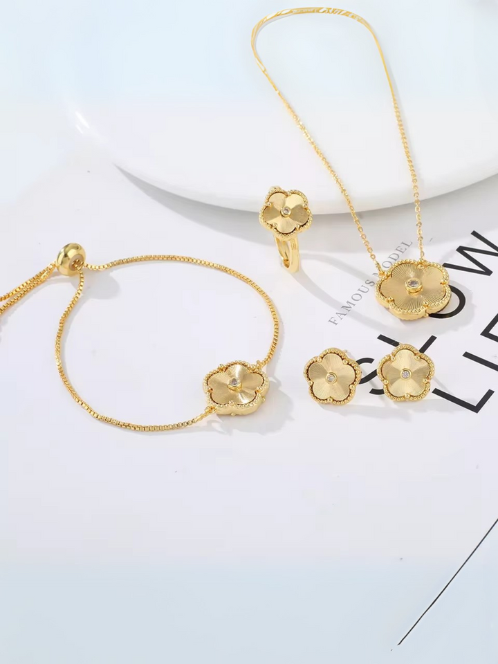 Golden Petals Gold Jewelry Set Mia Belle Girls