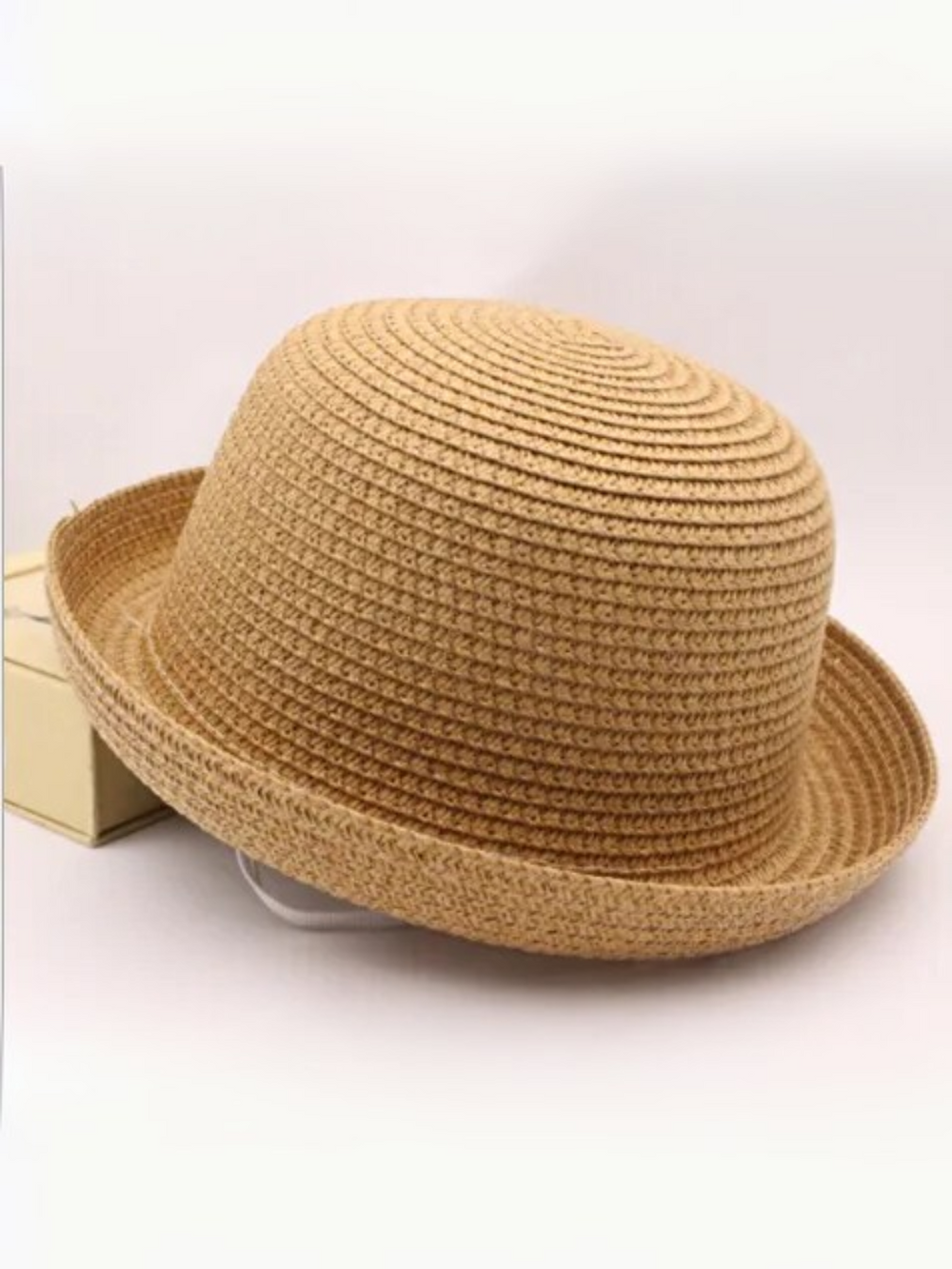Runway-Ready Tan Bowler Hat Mia Belle Girls