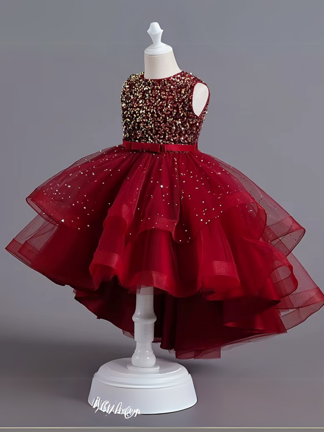 Look At Me Sparkle Sequin Belted Dress Mia Belle Girls