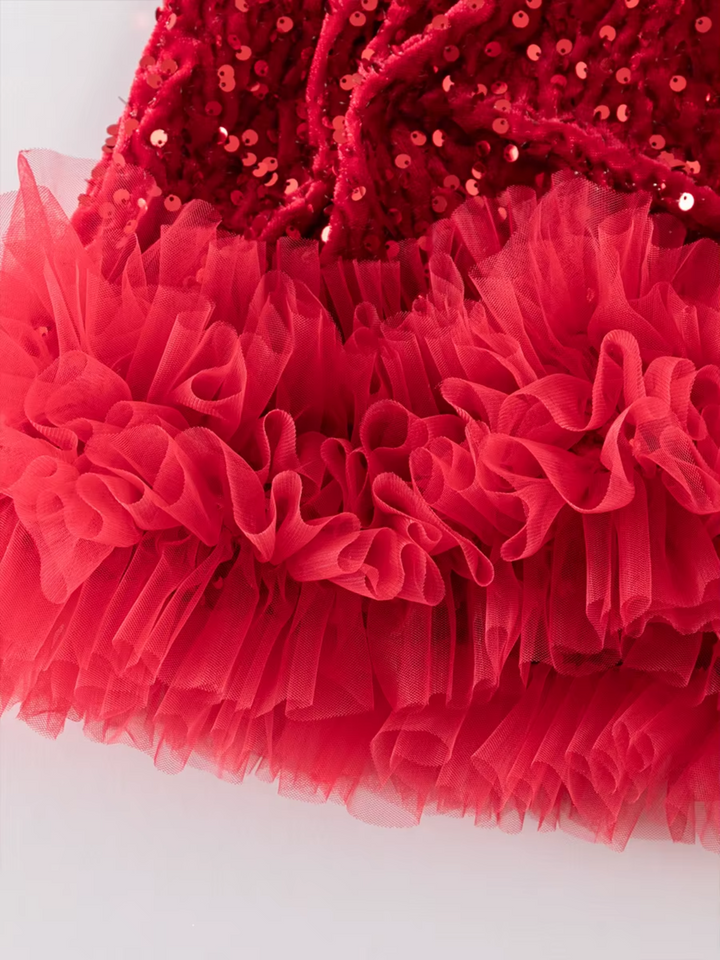 Sparkle Charm Sequin Tulle Dress