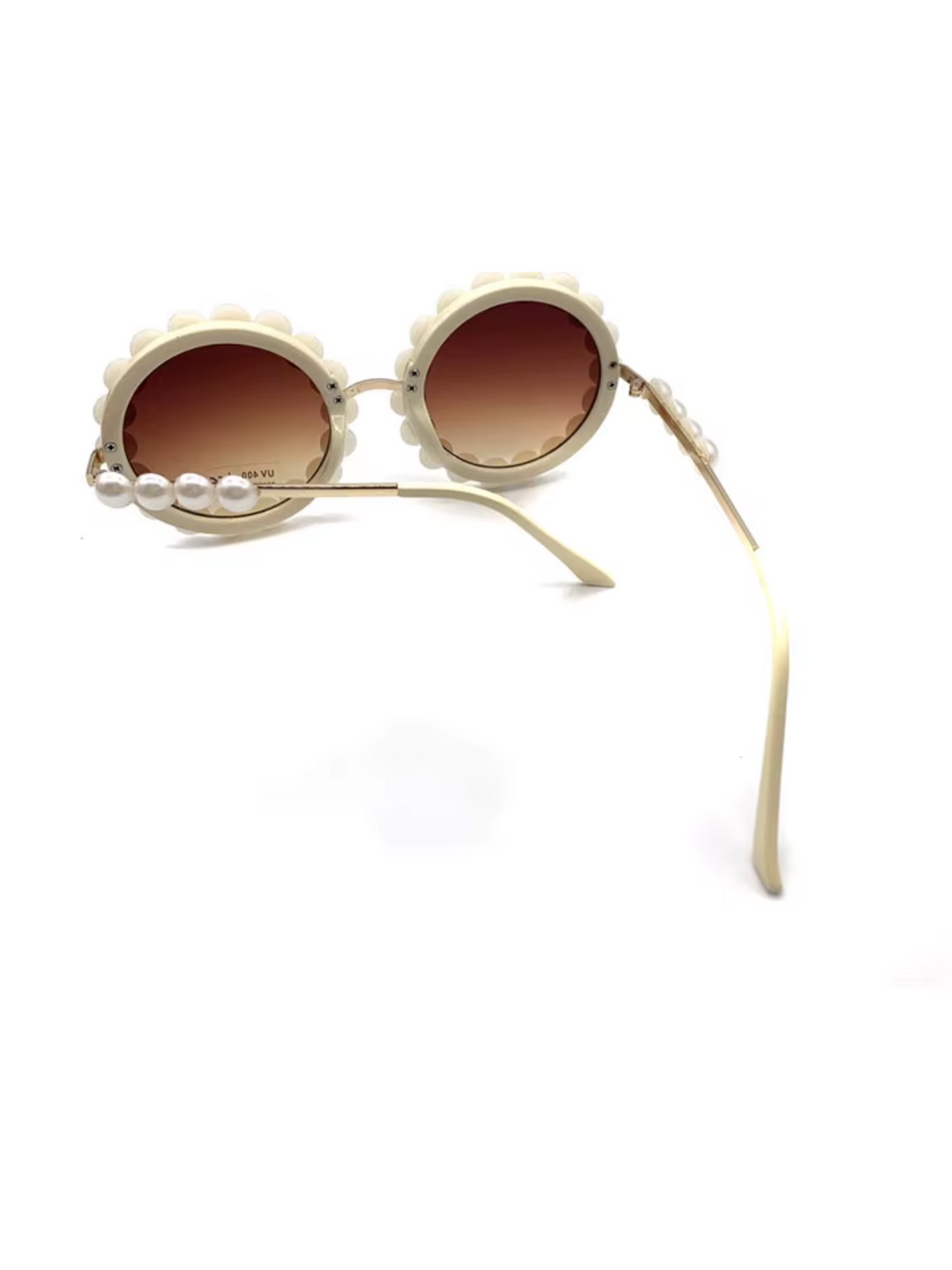 Little Luxe Pearl-Embellished Round Sunglasses Mia Belle Girls
