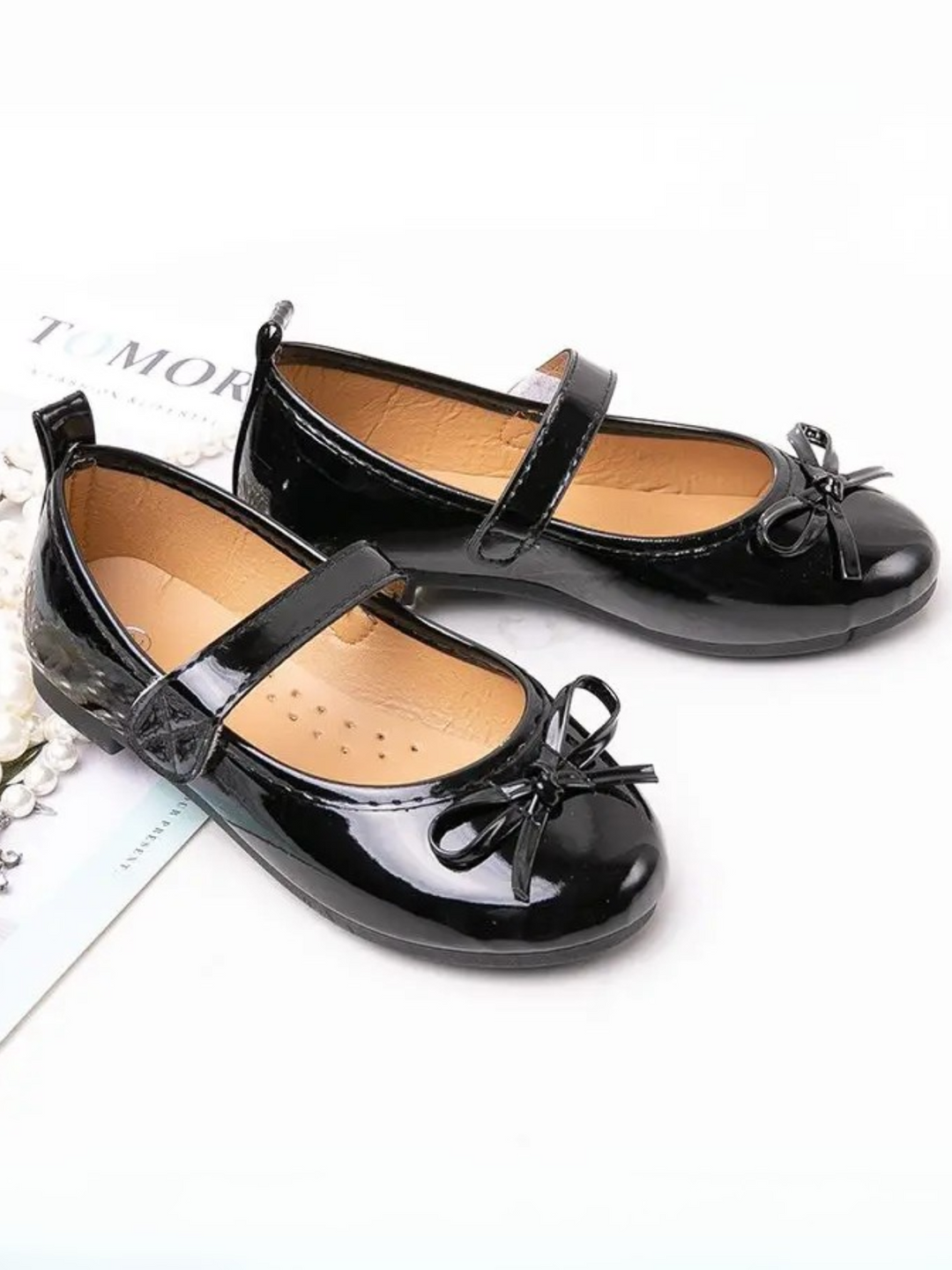 Girls' Patent Leather Classic Princess Flats