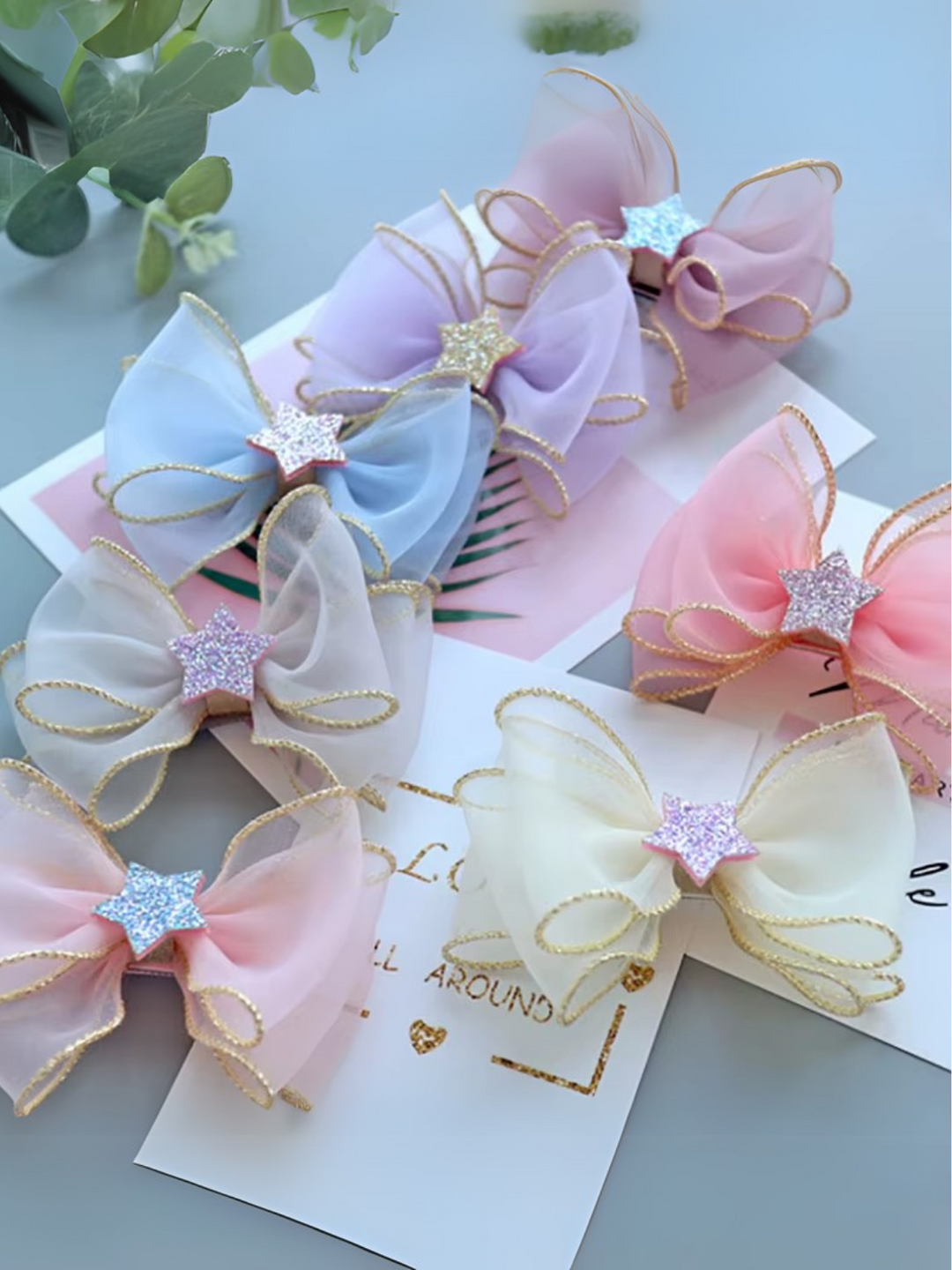 Starry Dreams Chiffon Hair Bows Mia Belle Girls