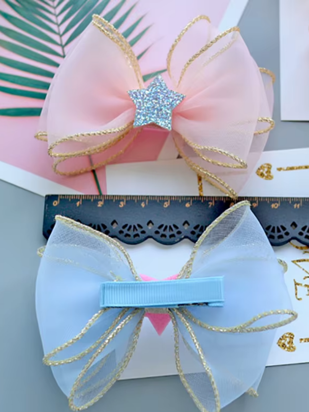 Starry Dreams Chiffon Hair Bows Mia Belle Girls