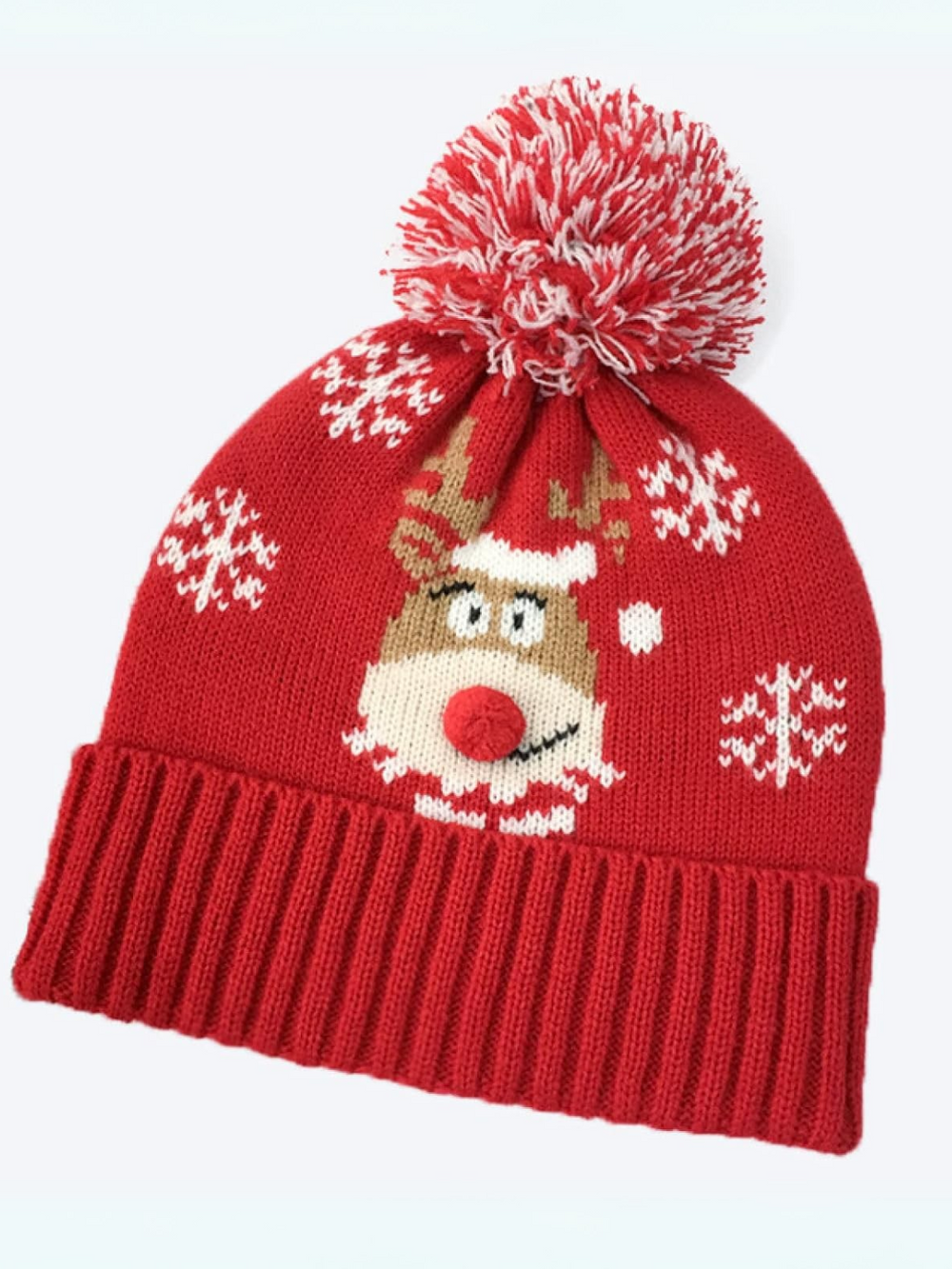 Girls Rudolph My Friend Knit Bobble Hat Mia Belle Girls