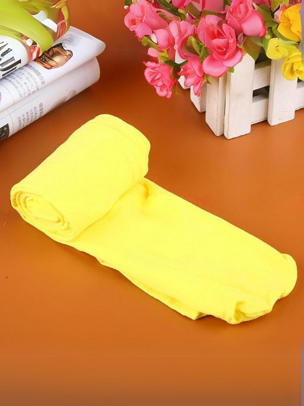 Girls Yellow Stockings Mia Belle Girls