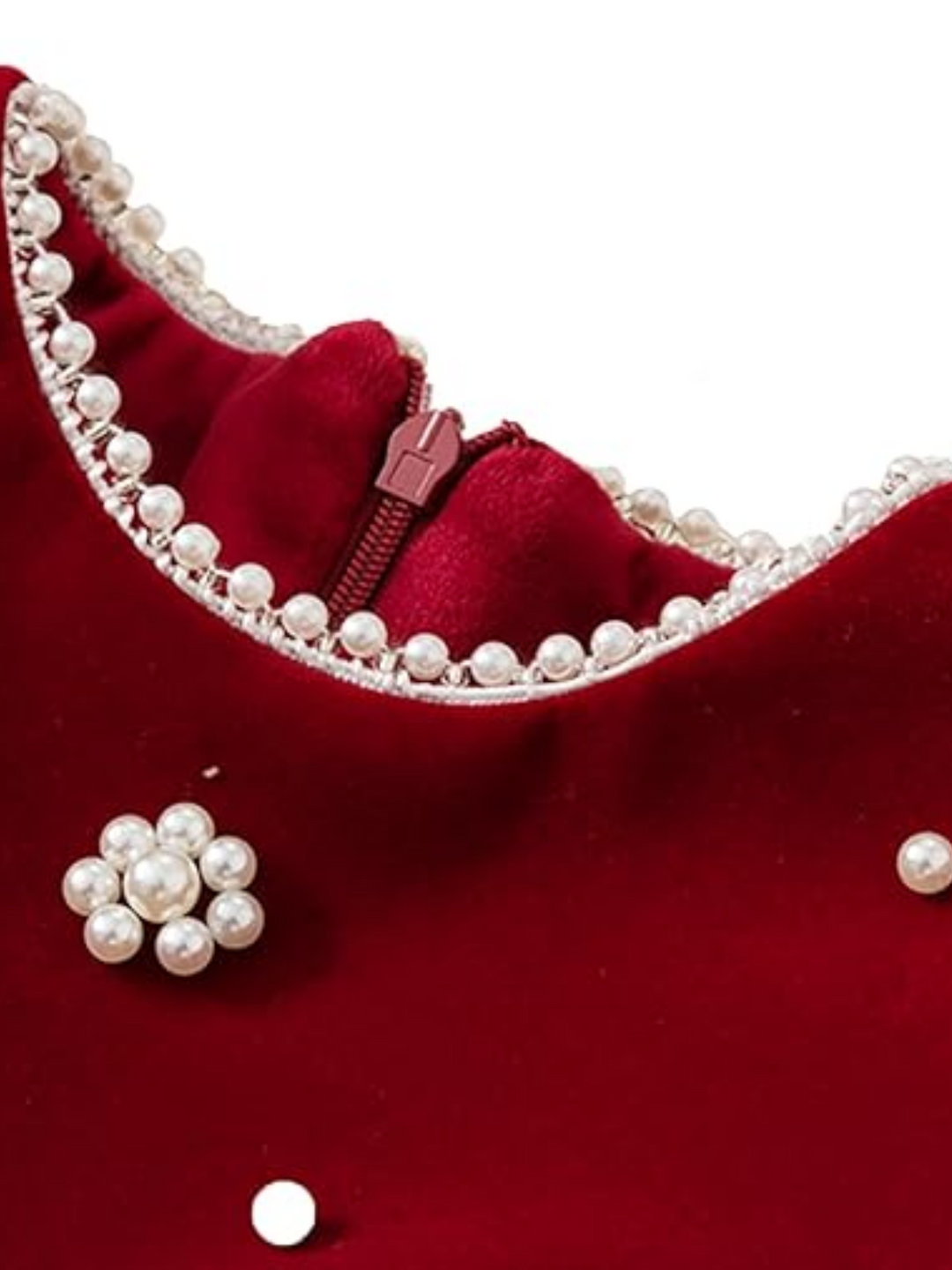 Ruby Velvet Puff Sleeve Bubble Dress