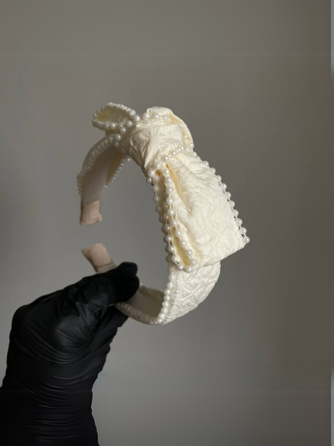 So Angelic Pearl-Embellished White Headband Mia Belle Girls