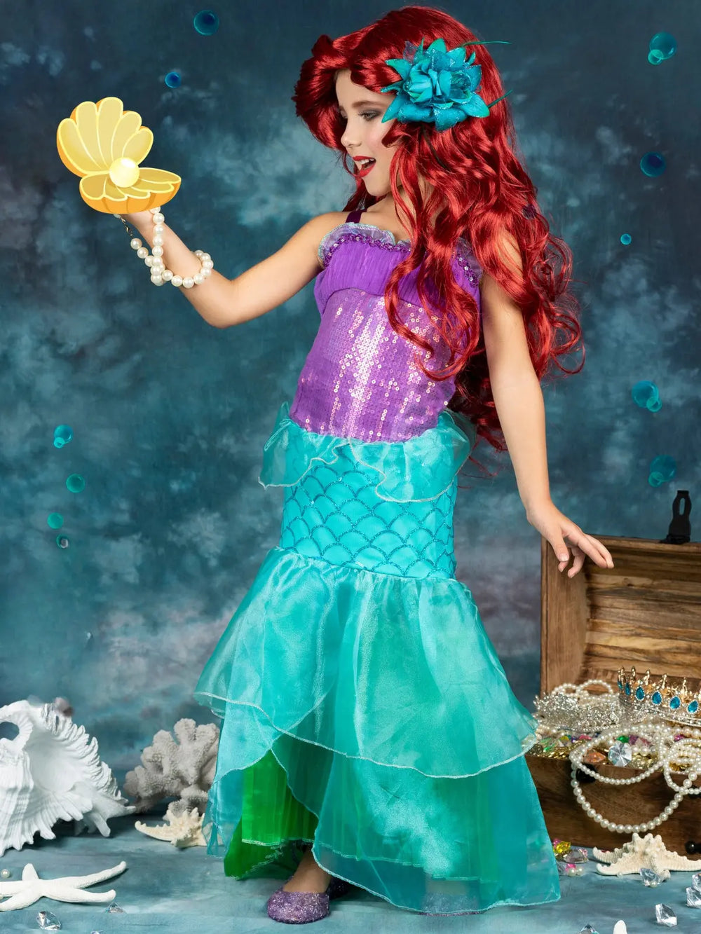 Girls Little Mermaid Princess Costume Dress Mia Belle Girls