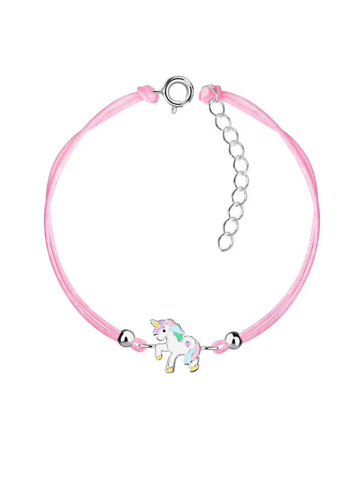 Sterling Silver Unicorn Cord Bracelet