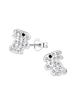 Sterling Silver Stud Earrings Bunny Easter Jewelry