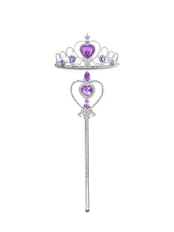 Royal Heart Gem Crown & Wand Set