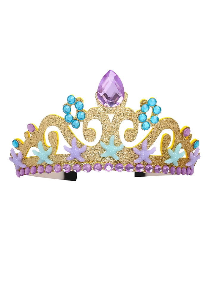 Girls Sea Theme Mermaid Purple Crown