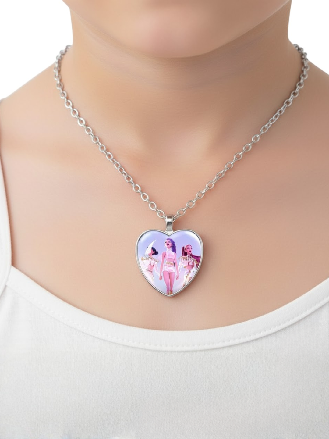K-Pop Star Power Heart Pendant Necklace