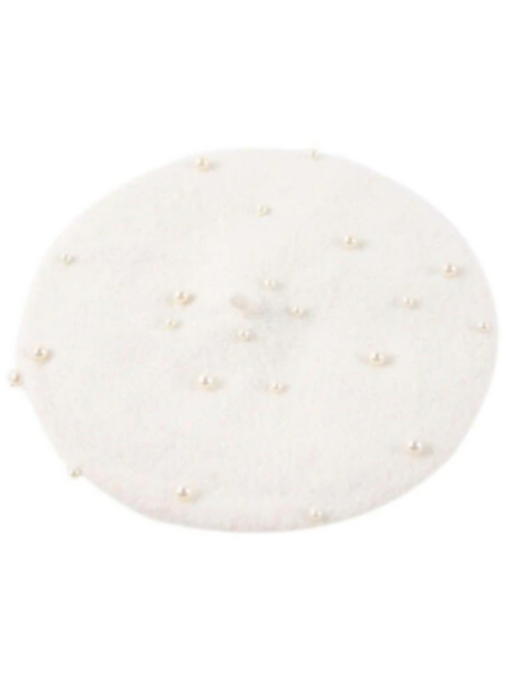 Girls Preppy Pearl Beret Mia Belle Girls
