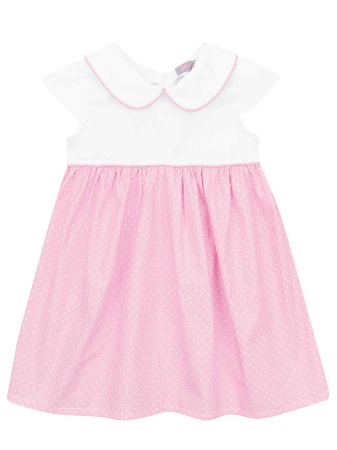 KidsCouture x Mia Belle Girls Collared Pink Polka Dot Dress Size 3/10