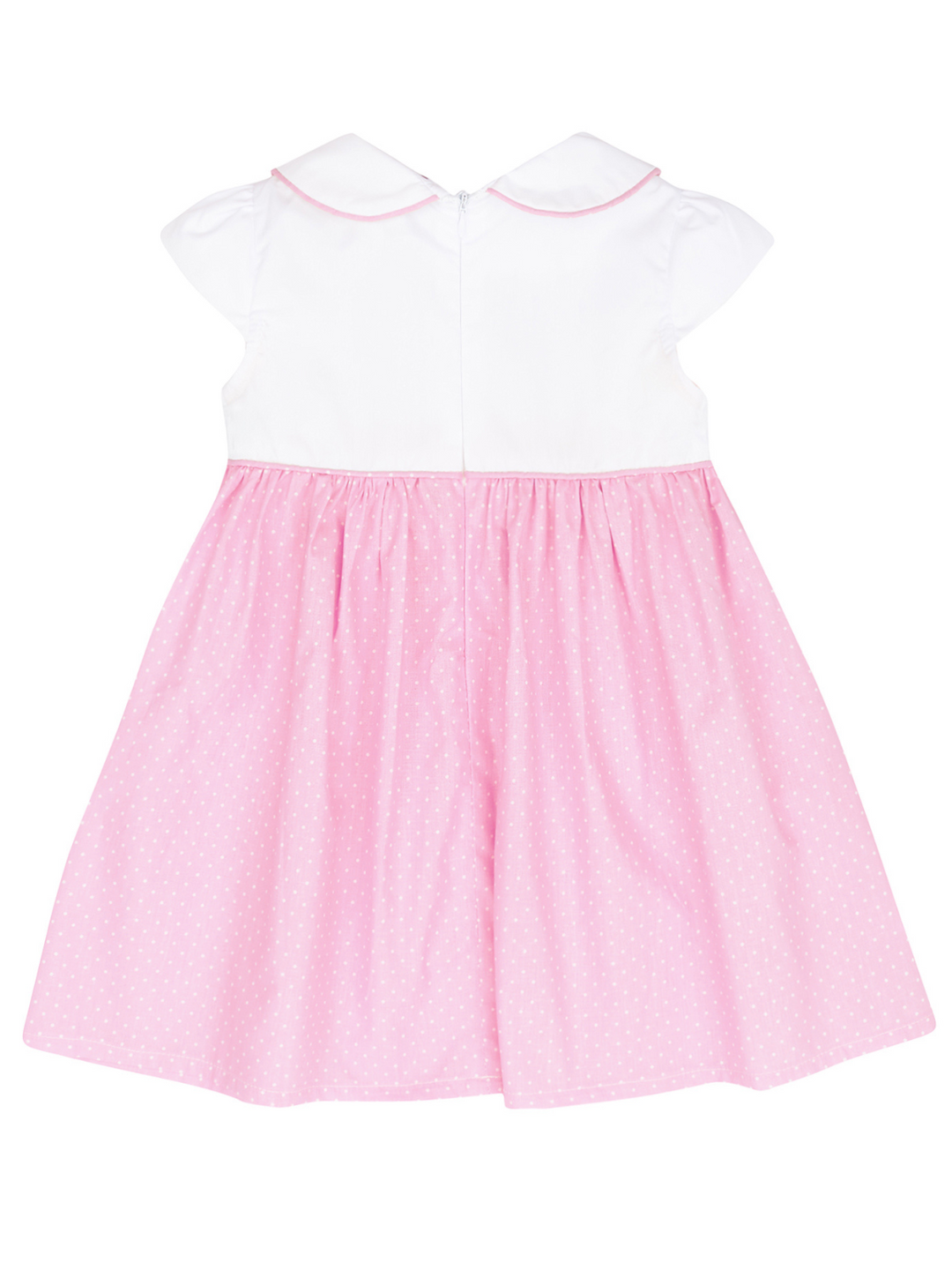 KidsCouture x Mia Belle Girls Collared Pink Polka Dot Dress Size 3/10