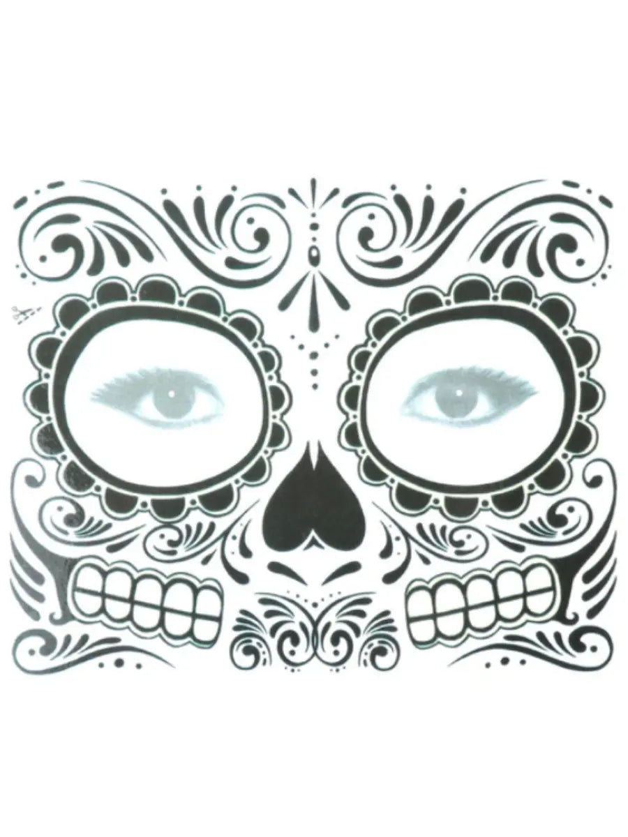 Kids Halloween Wigs | Sugar Skull Temporary Tattoo | Mia Belle Girls