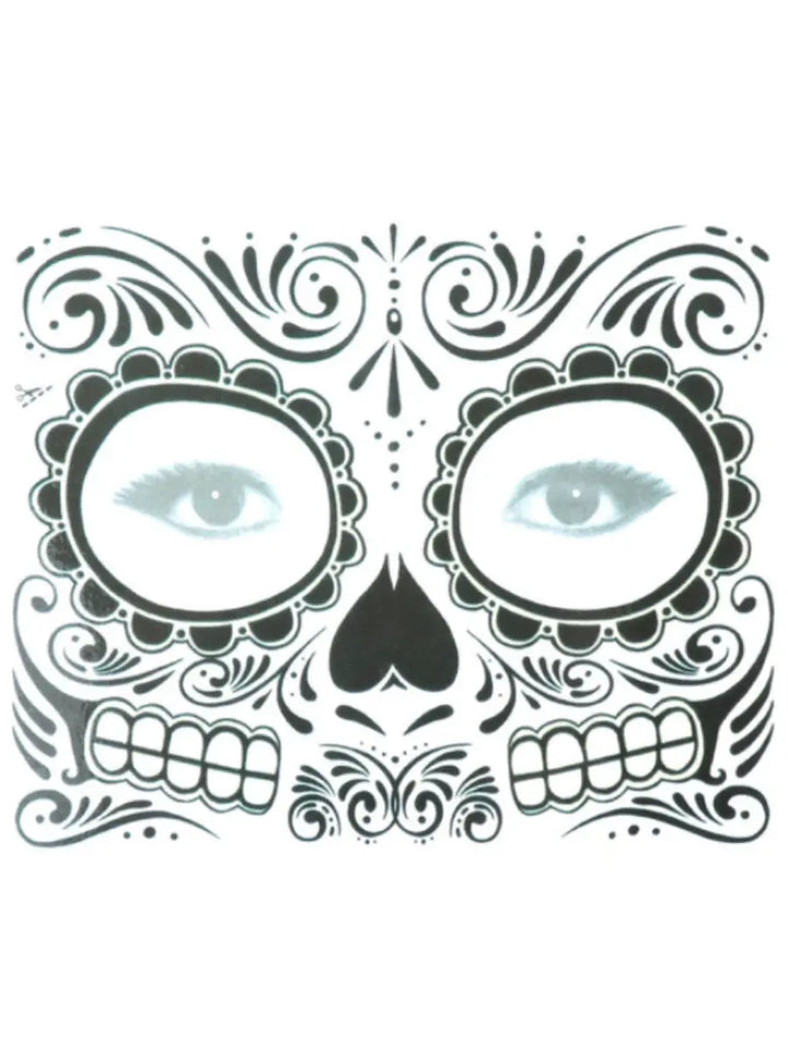 Kids Halloween Wigs | Sugar Skull Temporary Tattoo | Mia Belle Girls