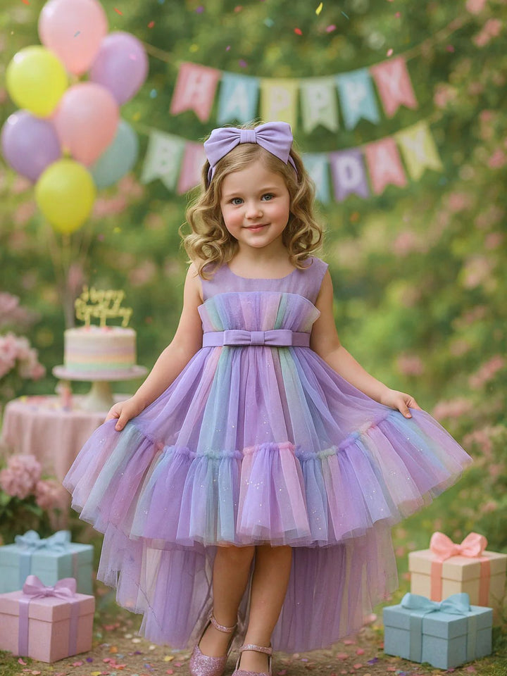 Stunning Star Ombré Lilac Party Dress Mia Belle Girls