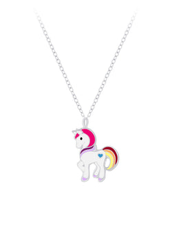 Sterling Silver Unicorn Pendant Necklace