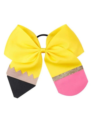 Back to School Yellow Pencil Bow