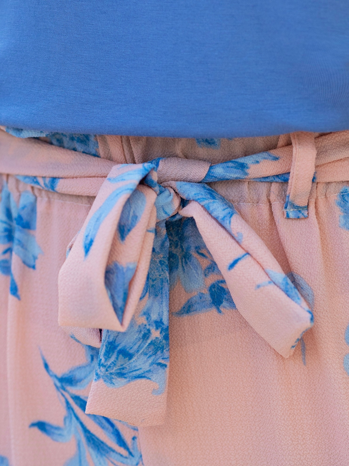 Women's Blue Blossom Palazzo Pants