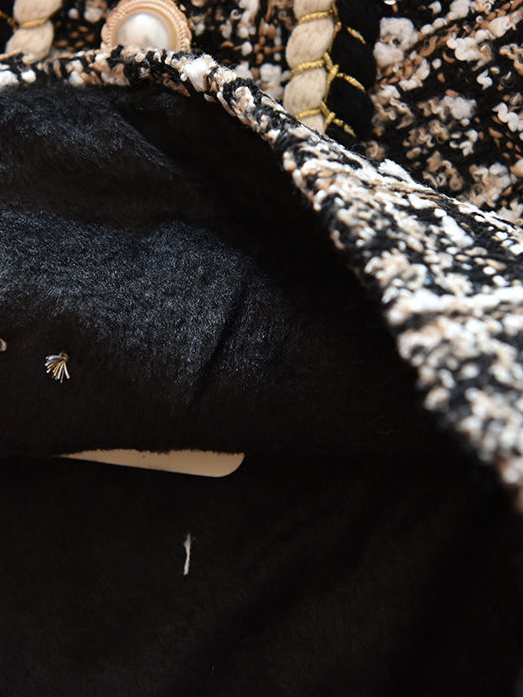 Preppy Chic Clothes | Black Tweed Pearl Accent Skirt | Mia Belle Girls